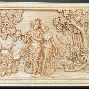 Wooden Wall Hanging Radha Krishna ll Handmade and Handicrafting